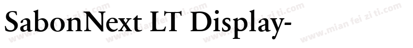 SabonNext LT Display字体转换
